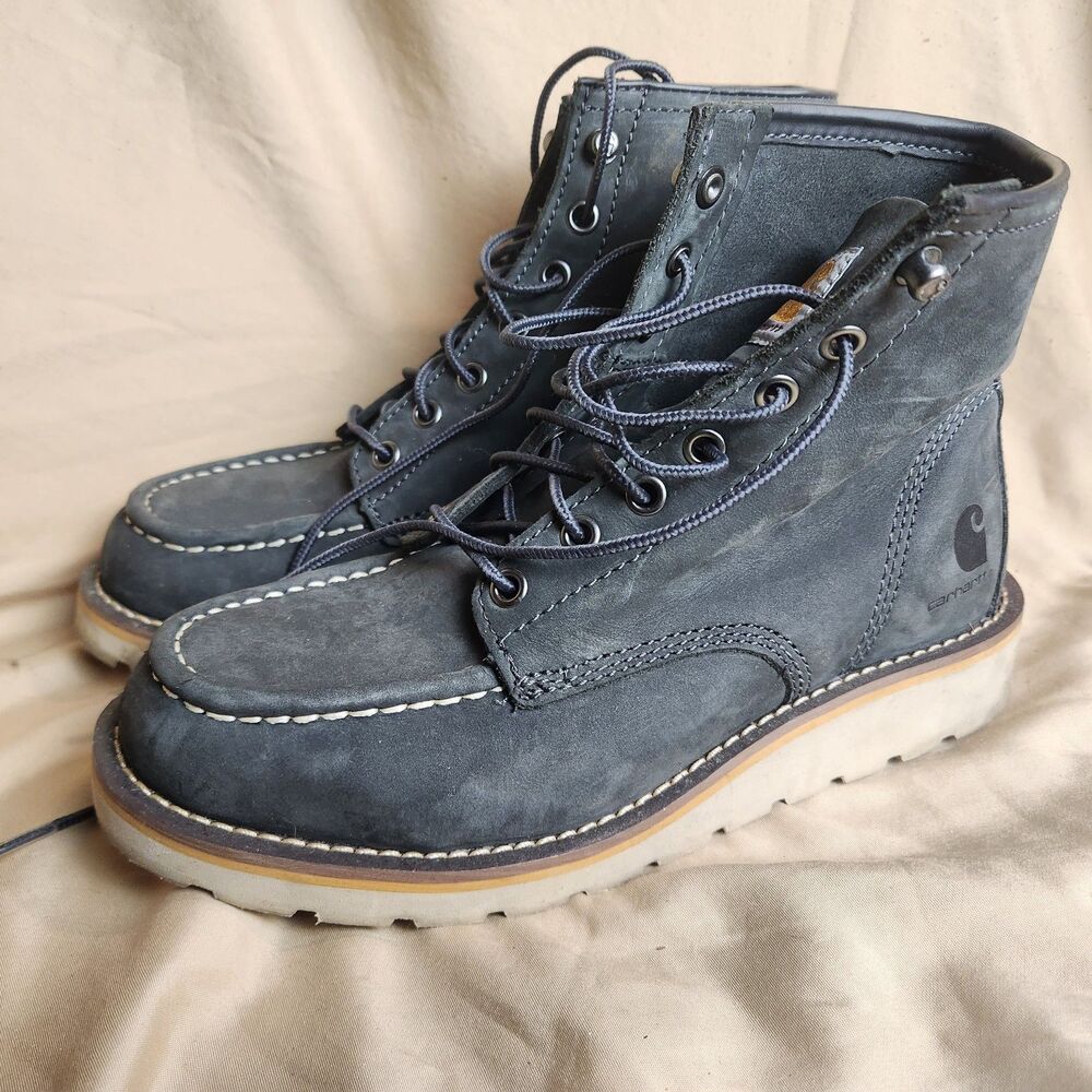 Carhartt Women’s 6" Moc Toe Wedge Work Boots FW6027-W Dark Grey US 7M